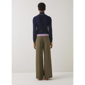 L.K. Bennett Petra Dark Green Pleated Trousers
